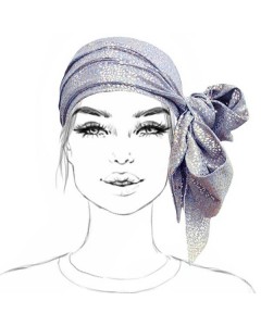 Foulard gris tacheté d'or