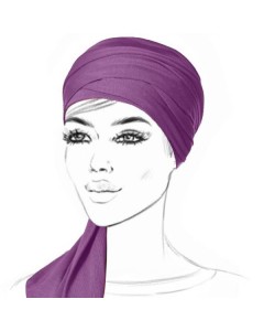 Preformed Purple Headscarf