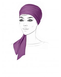 Preformed Purple Headscarf