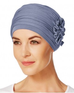 Turban préformé bleu