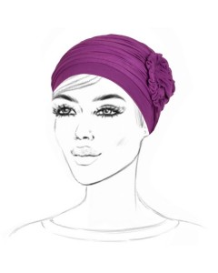 turban preforme en bambou  violine