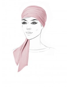 Foulard rose en bambou