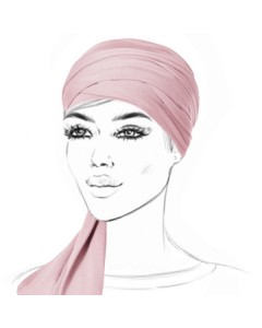 Pink Head Scarf in Bamboo