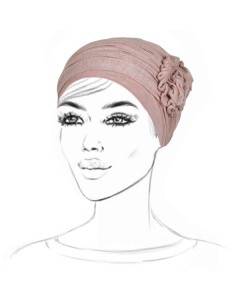 turban rose  préformé bambou